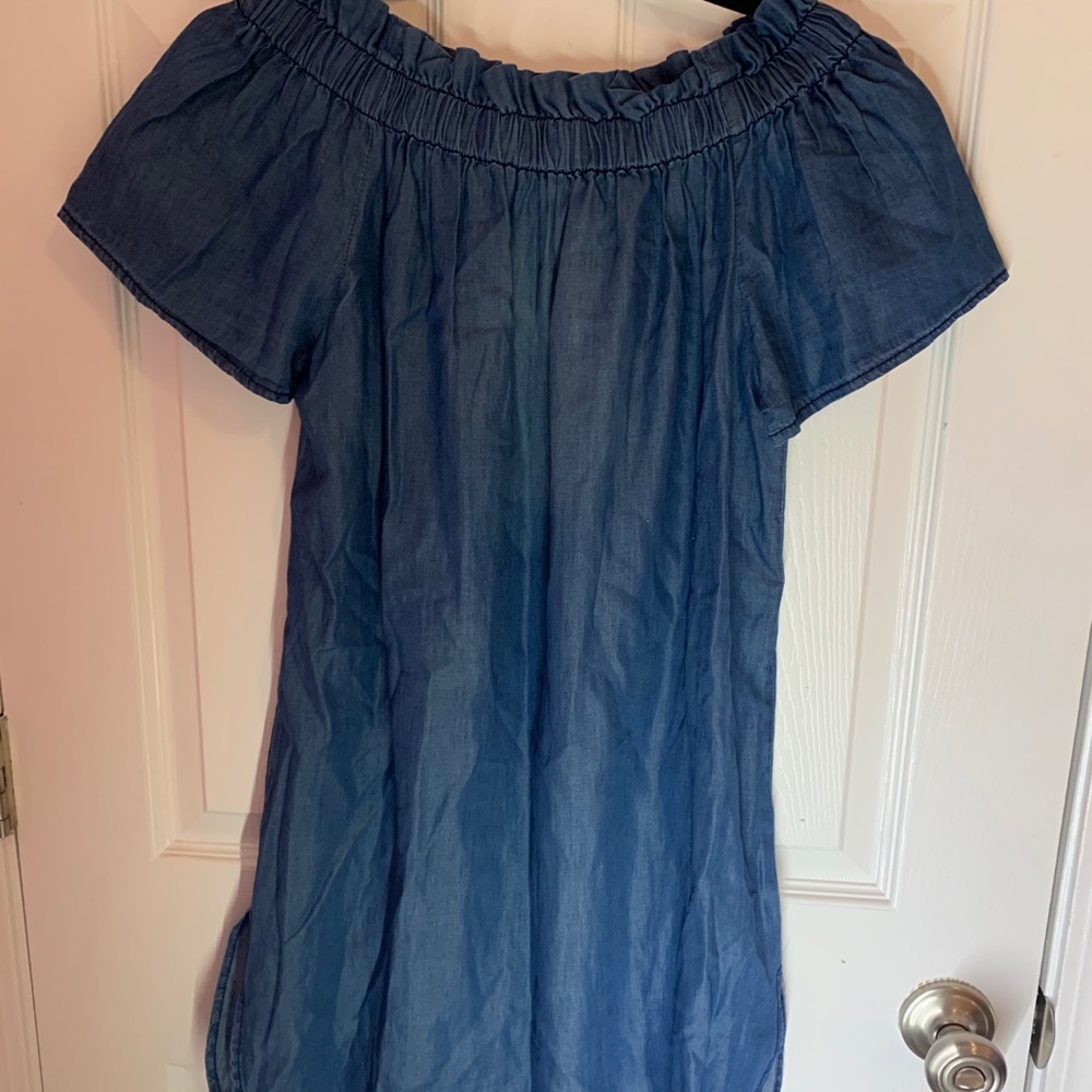 Blue Chambray Denim Dress